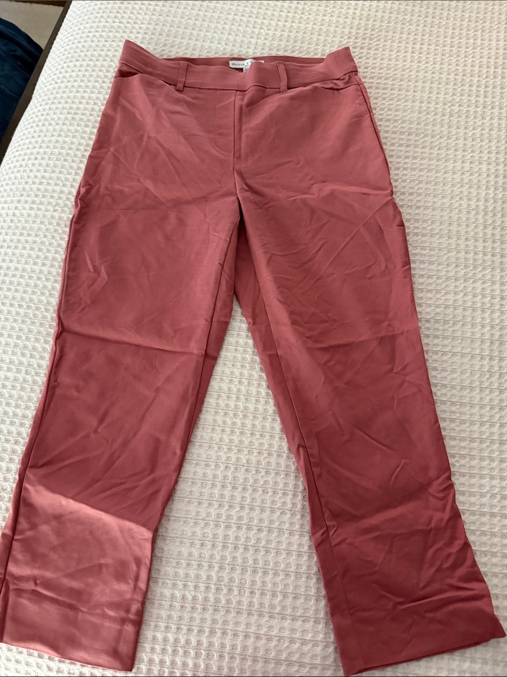 Straight-Leg Pants in Dusty Rose by Unknown Brand